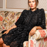 Laura Dress Black Applique (PRE-ORDER. DEL: WEEK 41)