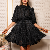 Laura Dress Black Applique (PRE-ORDER. DEL: WEEK 41)