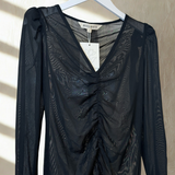 Marion Blouse Night Black Mesh