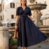 Maria Dress Marine Poplin