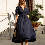 Maria Dress Marine Poplin