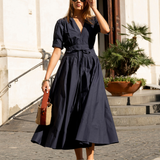 Maria Dress Marine Poplin