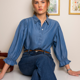 Amy Shirt Soft Denim (PRE-ORDER. LEV: UKE 17)