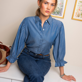 Amy Shirt Soft Denim (PRE-ORDER. LEV: UKE 17)
