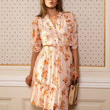 Billie Dress Short Sleeve Peach Bloom (PRE-ORDER. LEV: UKE 17)