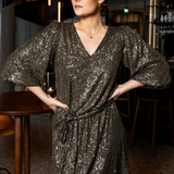 Lily Dress Sage Shimmer