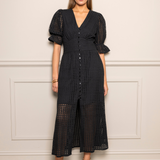 Andrea Dress Broderie Black (PRE-ORDER. LEV: UKE 20)