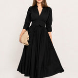 Maria Dress Ebony Poplin