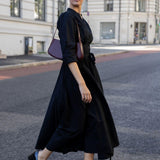 Maria Dress Ebony Poplin