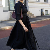 Maria Dress Ebony Poplin