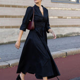 Maria Dress Ebony Poplin