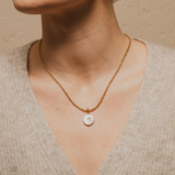 Orelia Flat Pearl & Rope Chain Necklace