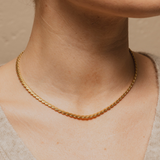 Orelia Flat Twist Gold Necklace