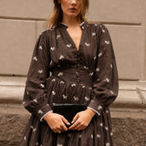 Tripti Dress Cocoa Heritage