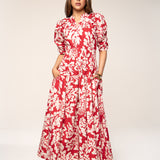Fabienne Dress Rosso Fiore