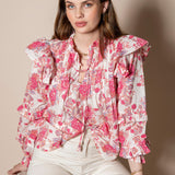 Lakshmi Blouse Raspberry