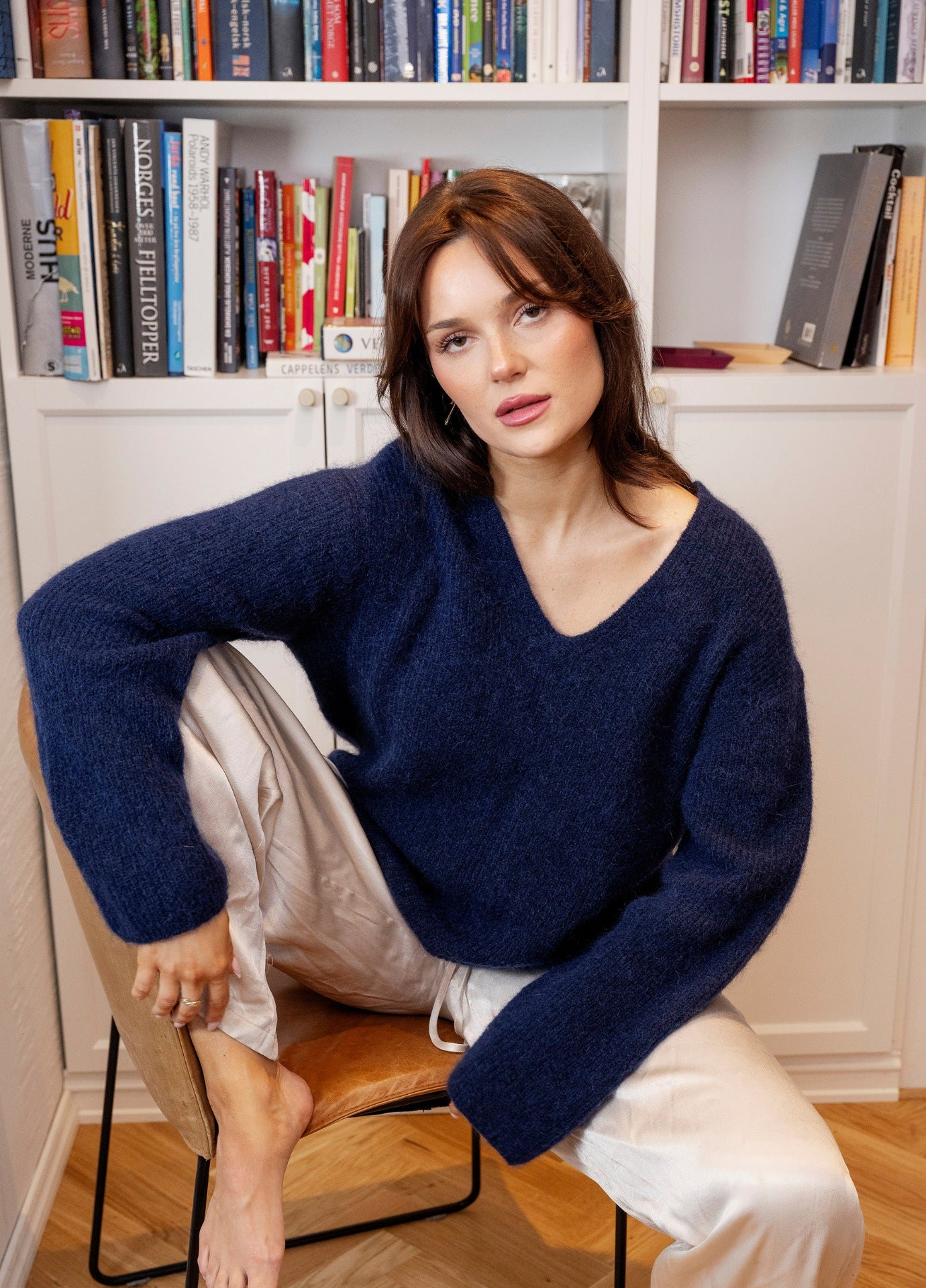 Iben Mohair Sweater Navy MISSMAYA NORWAY